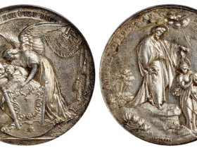 十九世纪德国洗礼纪念银章