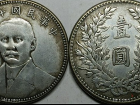 《民国十八年(九分脸中山像)背(嘉禾·壹圆)》