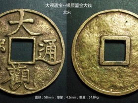 大观通宝银质鎏金出号大钱赏析