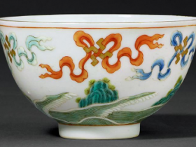 粉彩江山万代图碗