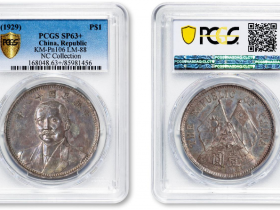 民国十八年孙中山像背地球双旗图壹圆银币试铸样币