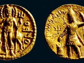丝绸之路贵霜王朝时期伽腻色伽一世金币